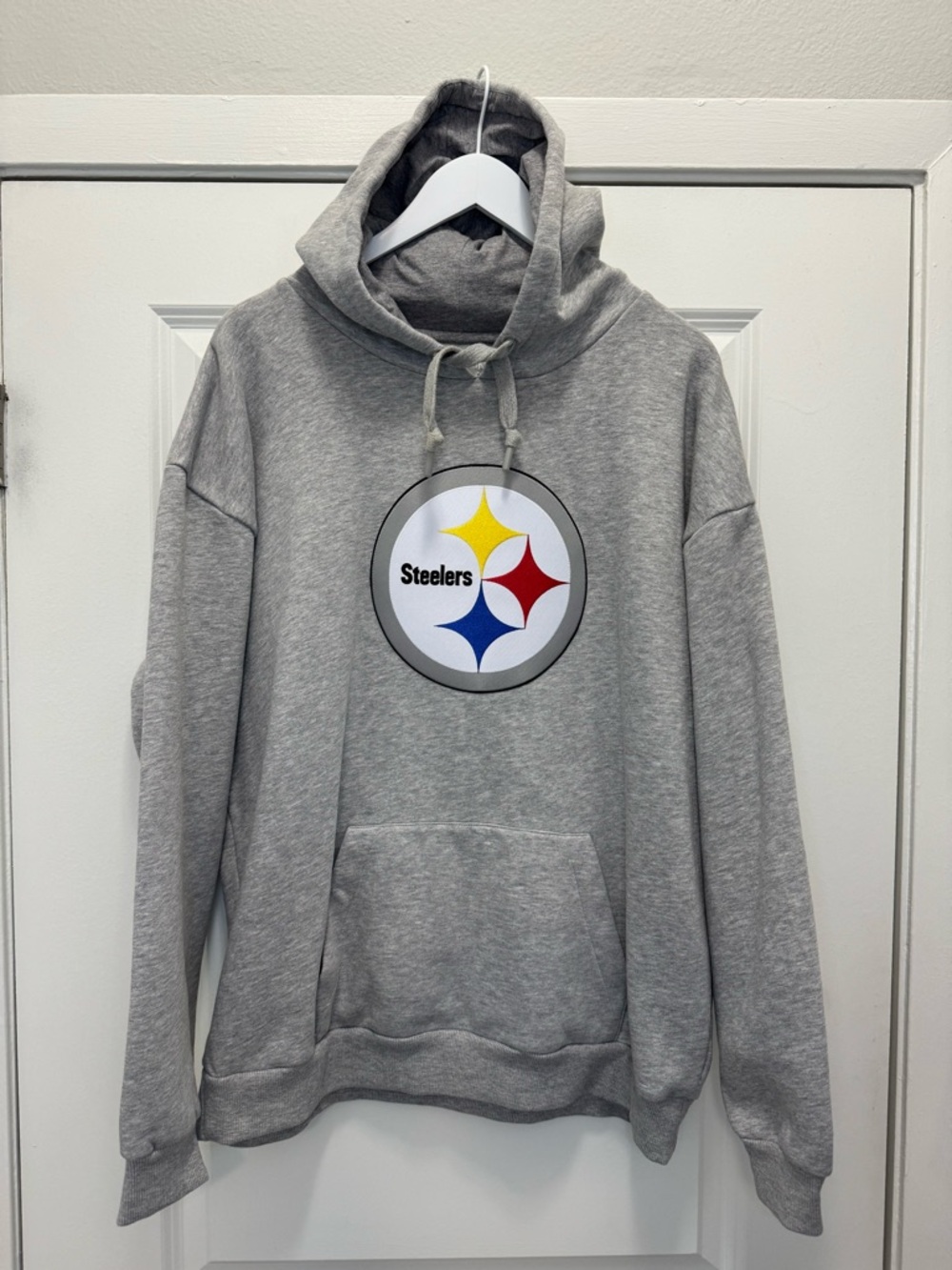 Antigua Pittsburgh Steelers Pullover Hoodie Gray